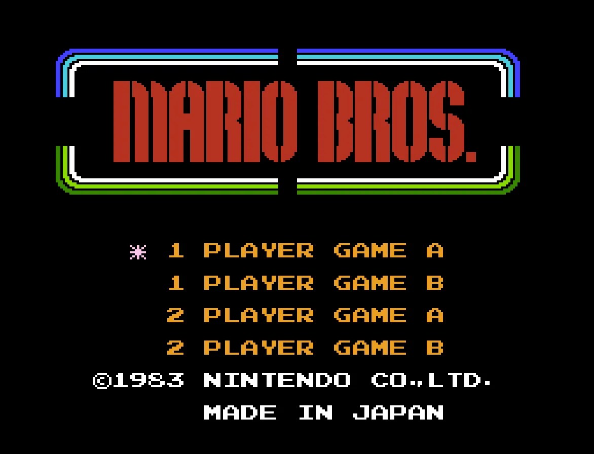 Mario Bros标题画面