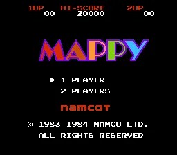 Mappy Title Screen 猫捉老鼠标题画面