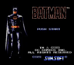 蝙蝠侠美版标题画面Batman-NES-Title-Screen