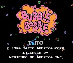 泡泡龙美版标题画面Bubble-Bobble-Title-Screen