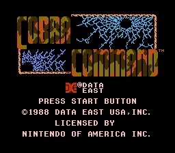 眼镜蛇指挥官美版标题画面Cobra-Command-NES-Title-Screen