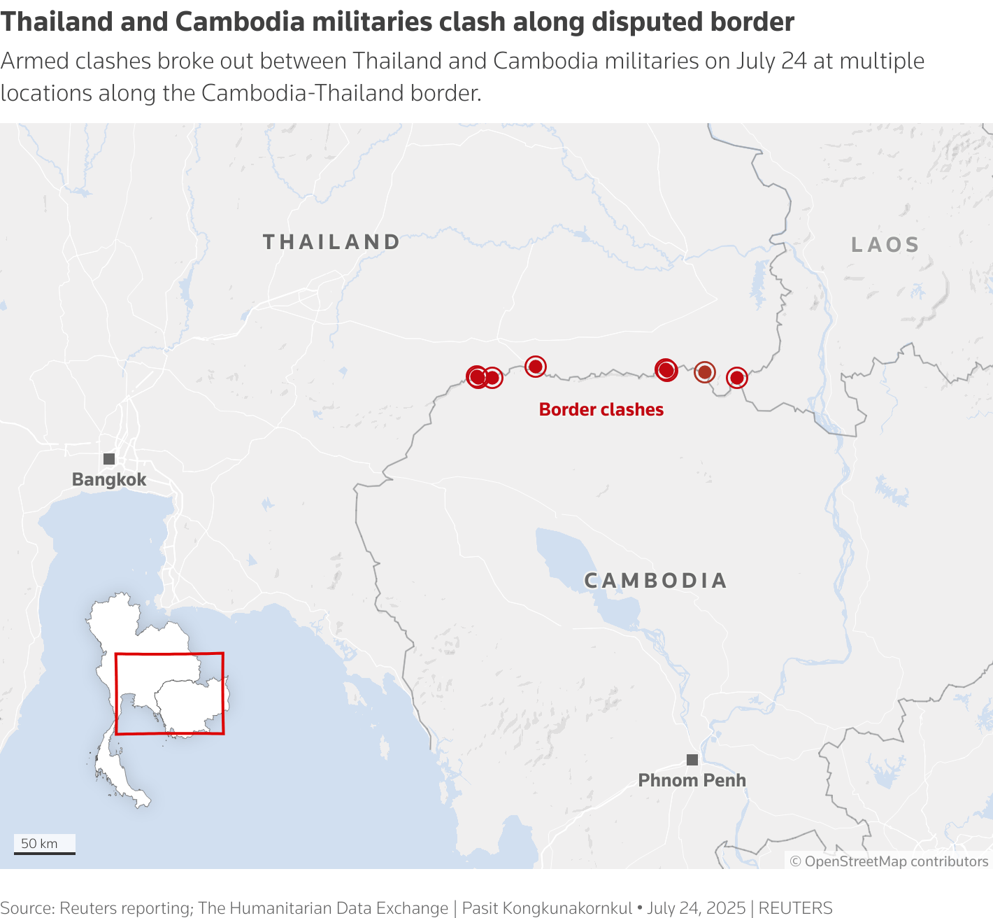 Why Are Thailand And Cambodia Fighting Along Their Border Reuters Chart 