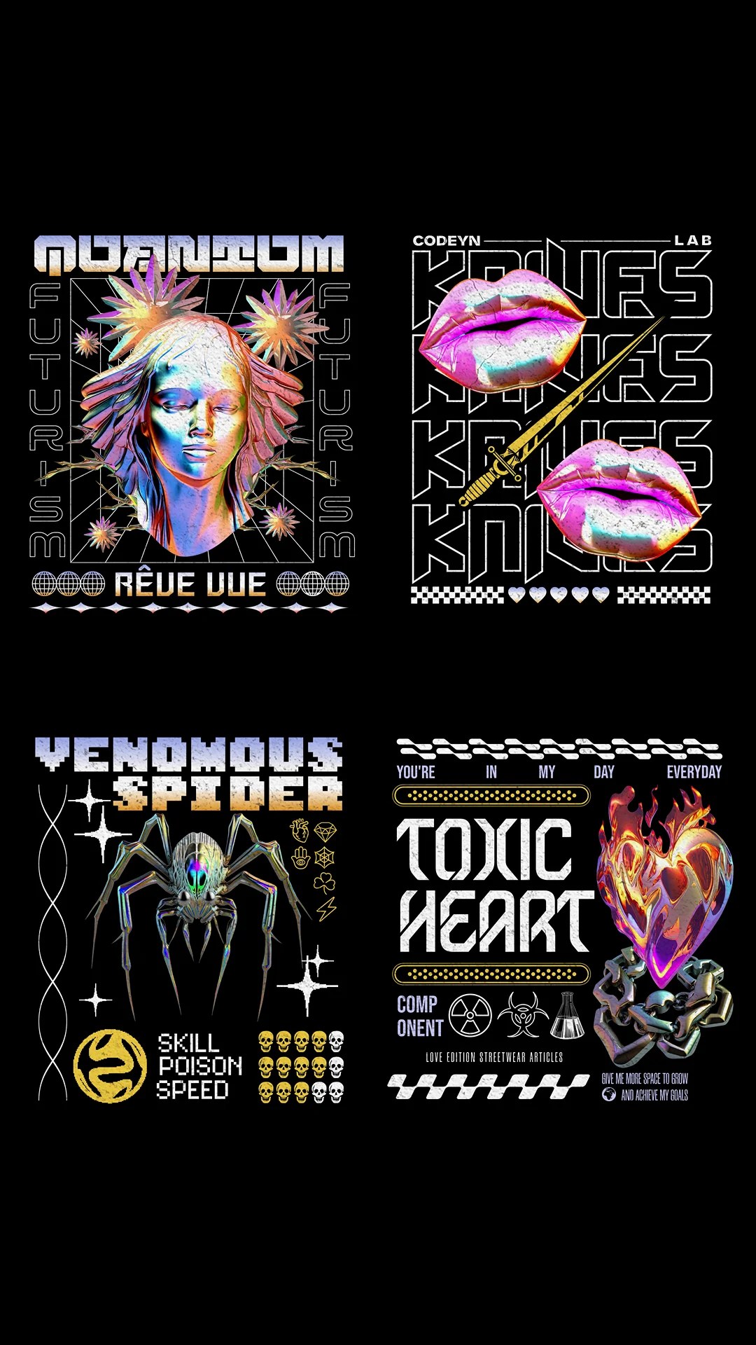 Toxic Heart Arka Baskılı Hoodie