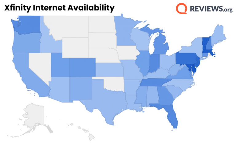 Xfinity Fiber Is It Available Where You Live Xfinity Internet Map Graphic 