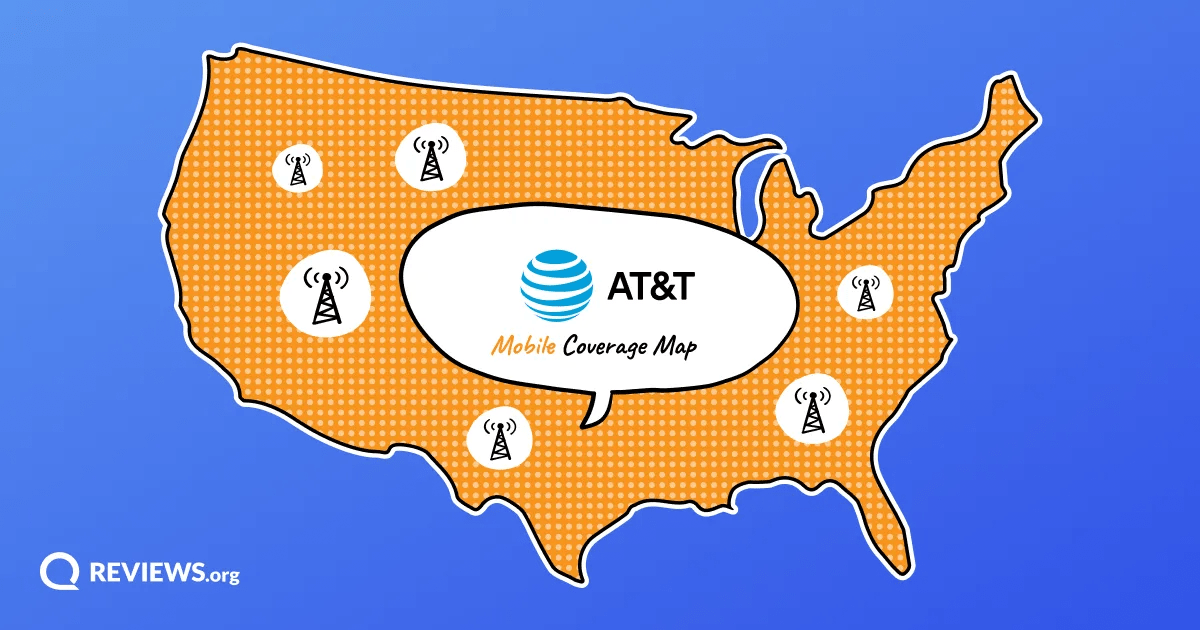 How Good Is AT T S Coverage See The 5G And 4G LTE Map Reviews Org ATT Mobile Coverage Map Featured Image.webp