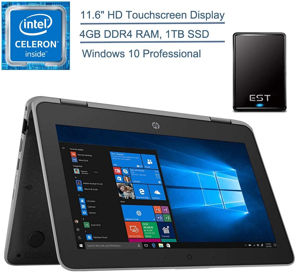 2020 HP ProBook x360 11.6-inch 2-in-1 Laptop Tablet LED Touchscreen
