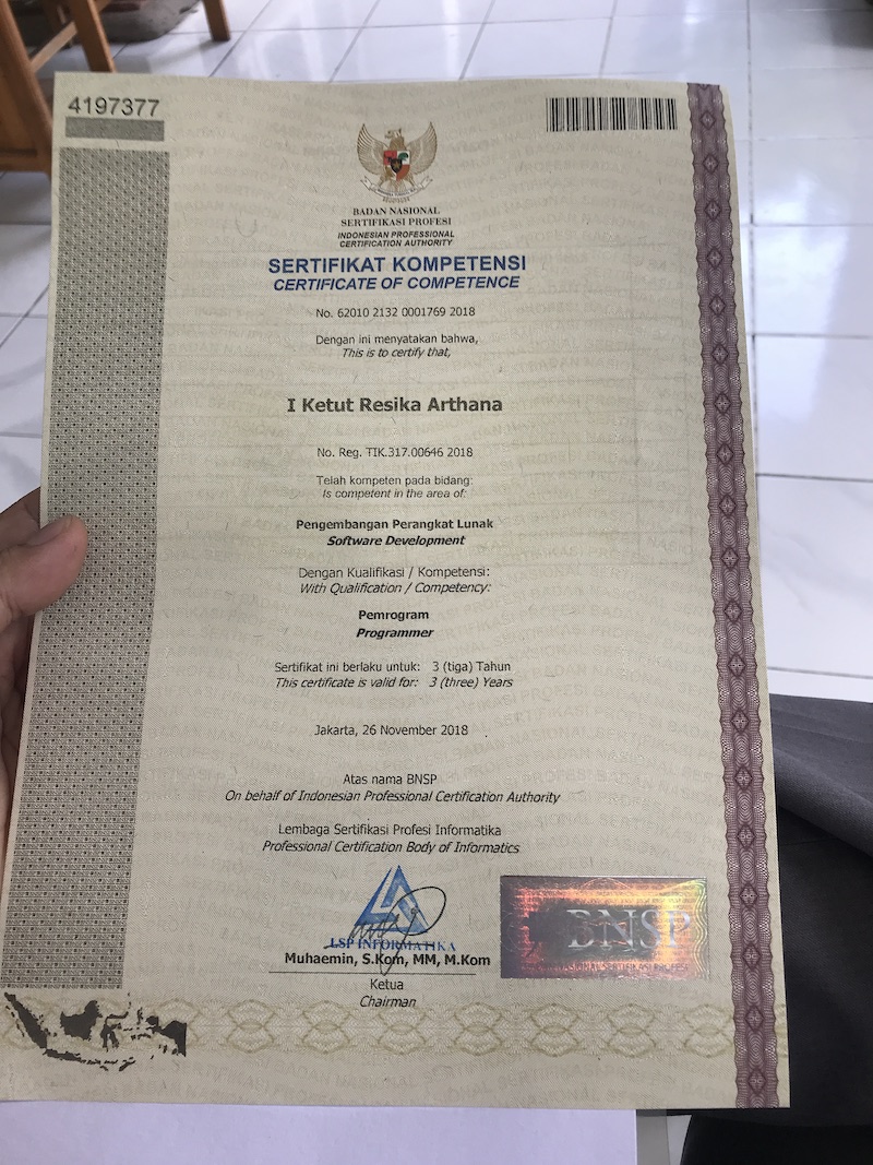Cara Mendapatkan Sertifikat Kompetensi Komputer Lisensi Bnsp Registrasi Sertifikasi Di Lsp Komputer 