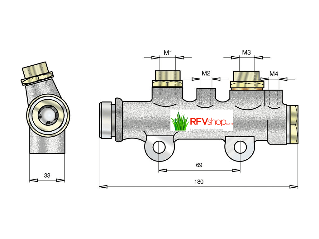 Pompa Freni Inclinata Per Goldoni Transcar 40 Pasquali Valpadana Carraro R F V S N C Ricambi Agricoli Industriali E Ferramenta