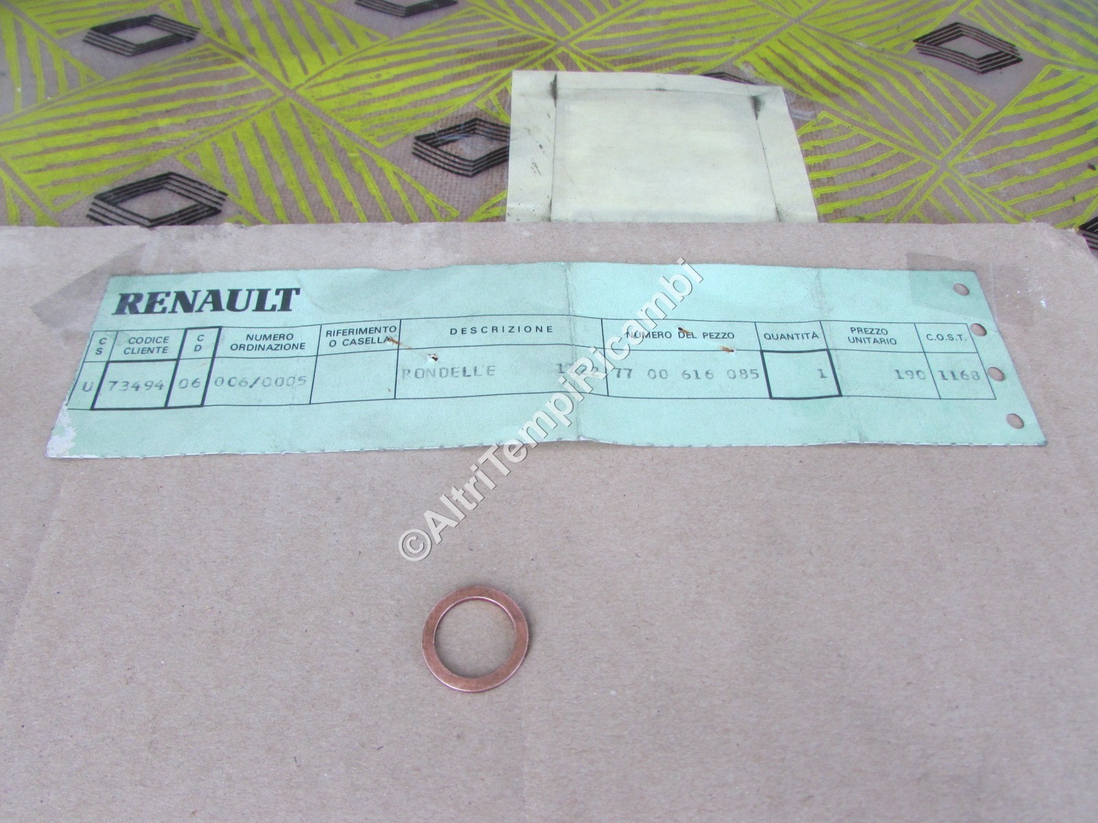 RONDELLA RENAULT 7700616085 RING RING ARANDELA RONDELLE