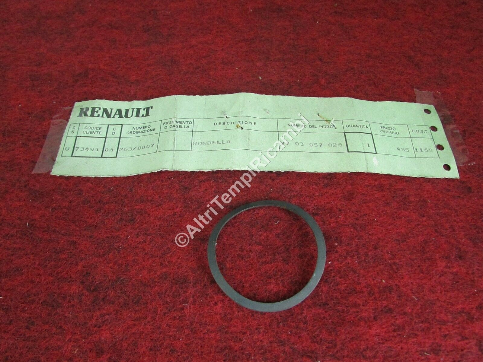 RONDELLA RENAULT 7703057026 RING RING ARANDELA RONDELLE