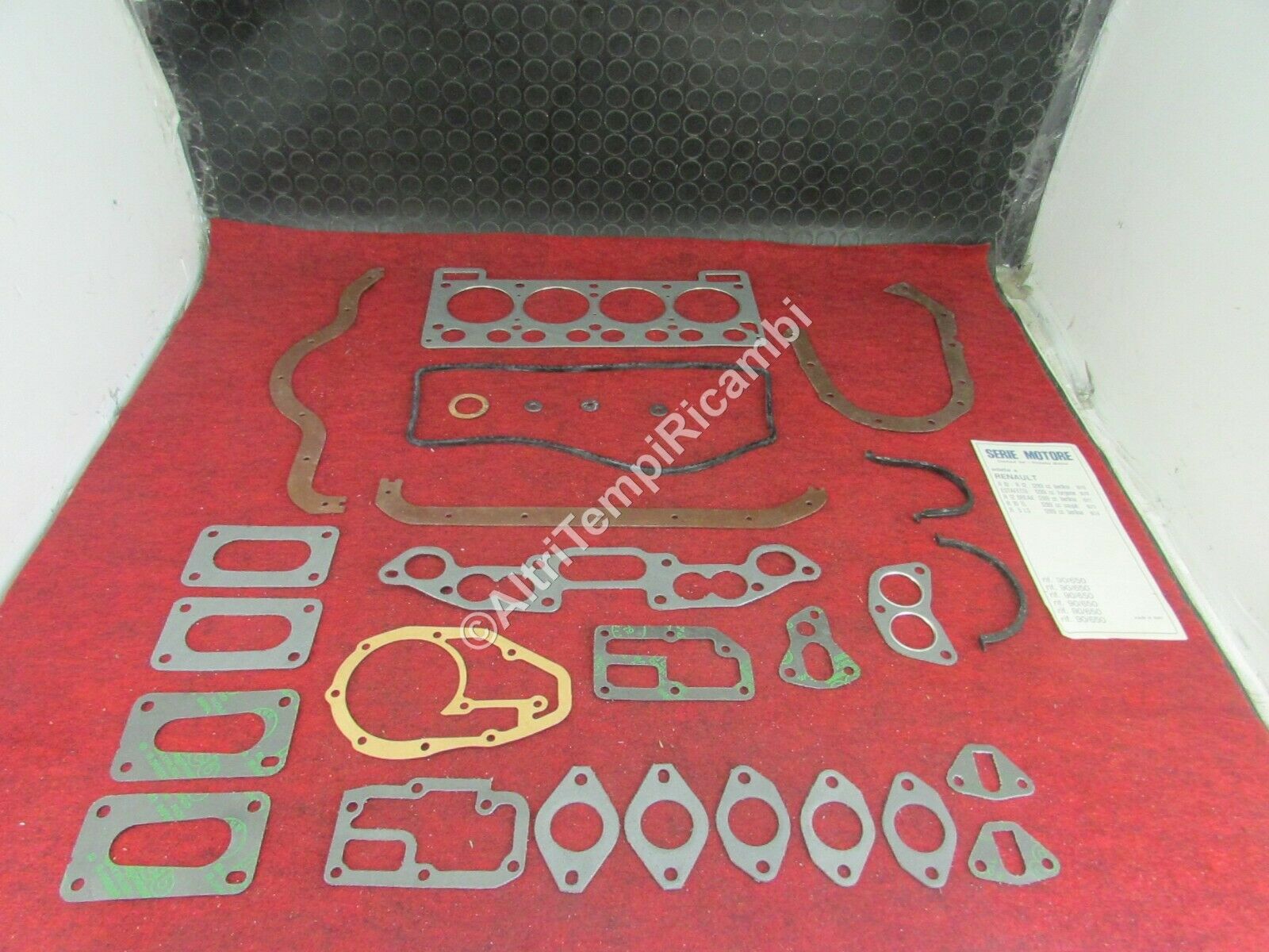 SERIE MOTORE RENAULT R10 - R12 - R12 BREAK - R15 TL - ESTAFETTE - R5 LS 90/650