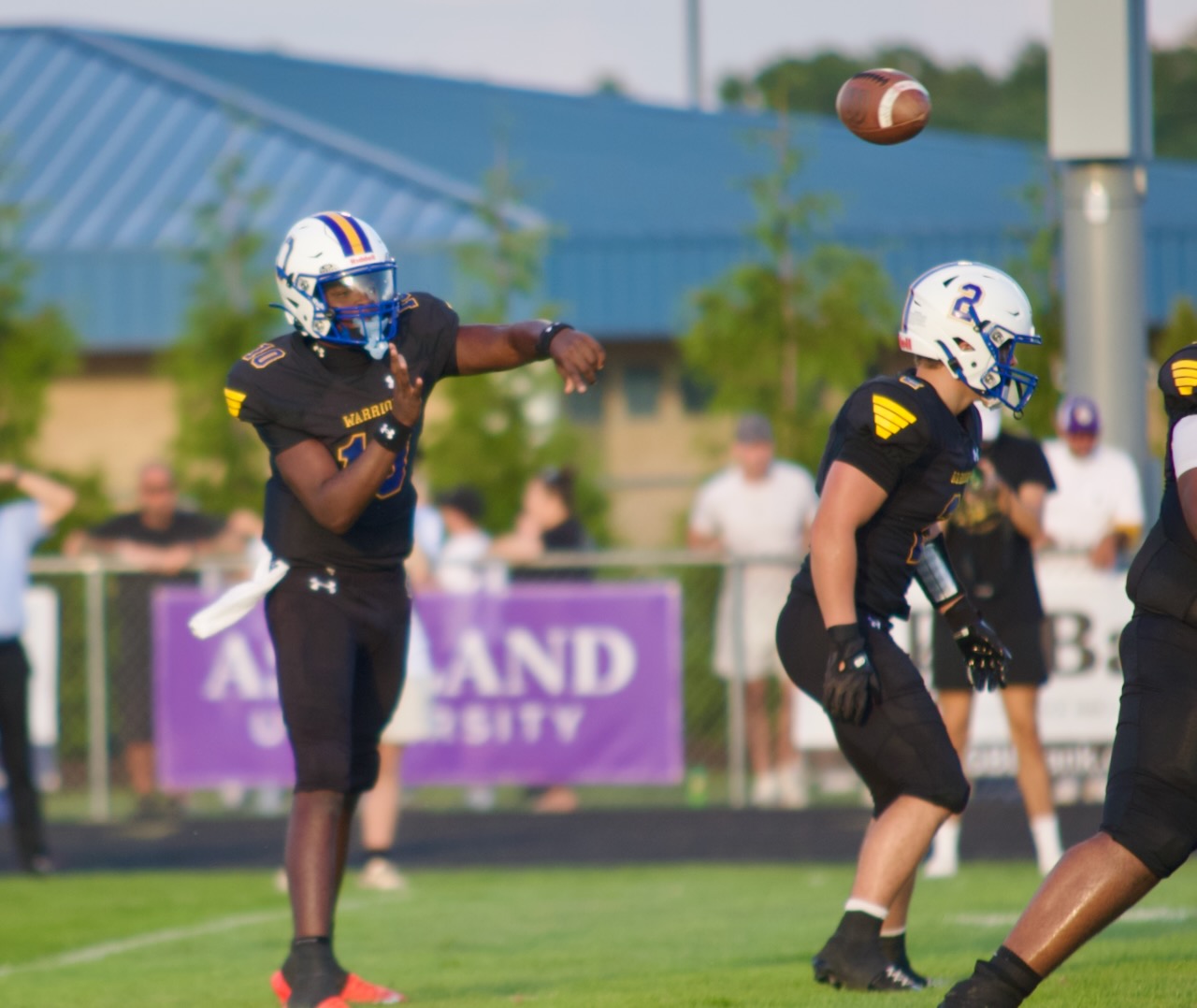 a quarterback throws a pass