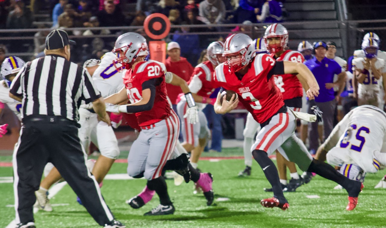 a ball carrier runs for a big gain