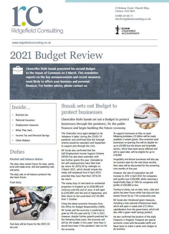 What The Chancellor S 2021 Budget Means For You