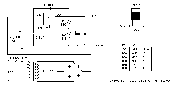 Lm317t Variable Voltage Regulator