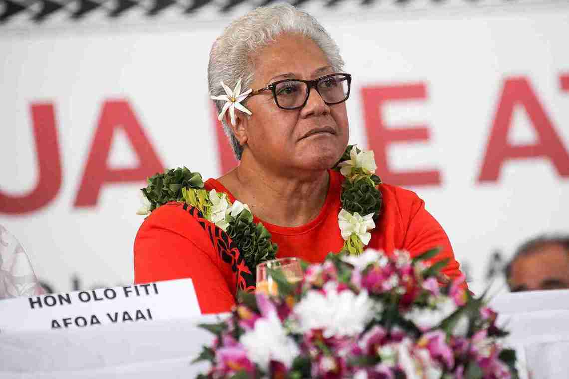 Samoa's first Female Prime minster Fiame Naomi Mata’afa