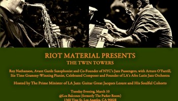 Roy Nathanson and Arturo O'Farrill playing live at The Parker Room (Los Balcones), Los Angeles