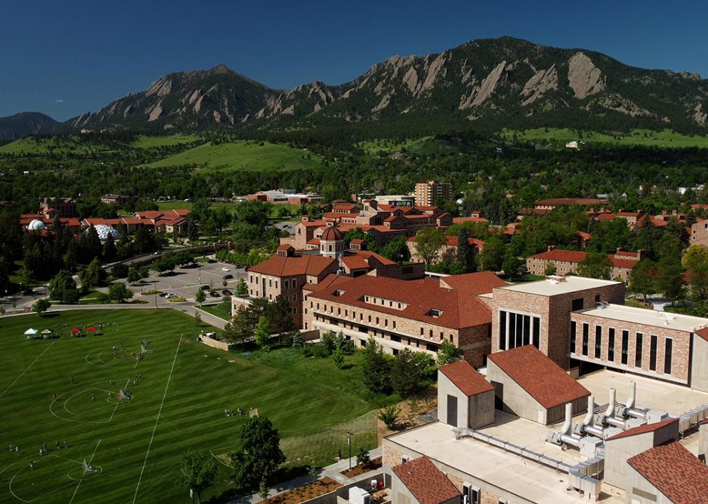 Looking for Boulder 2.0? These cities fit the bill for many remote workers. An aerial view of the landscape and campus of University of Colorado in Boulder, CO.
