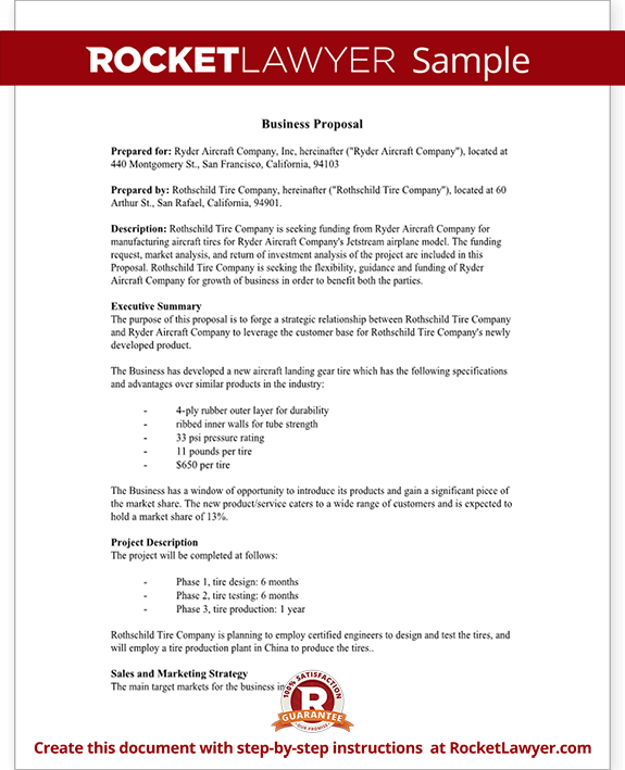 Free Sample Of How To Write A Business Proposal