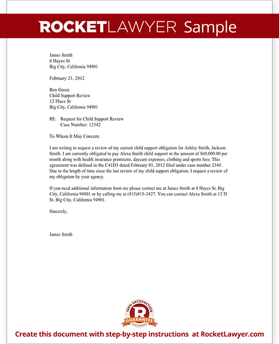 Free Child Support Review Letter Free To Print Save Download