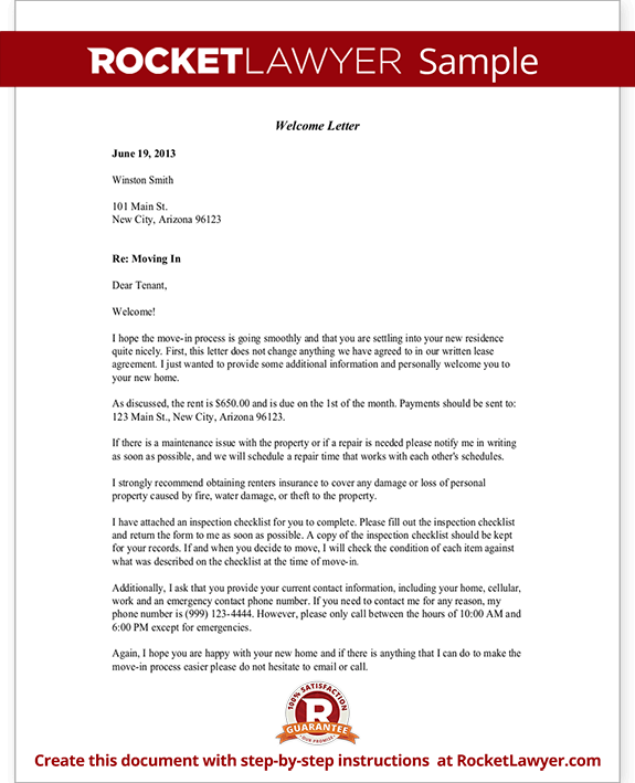 Free Welcome Letter Free To Print Save Download
