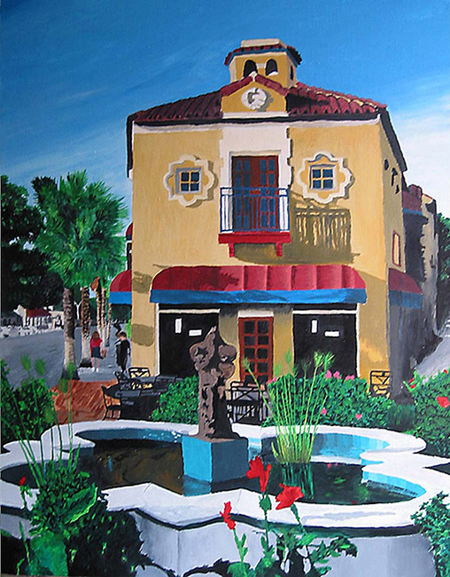 Orange Pineapple Sarasota Florida Painting