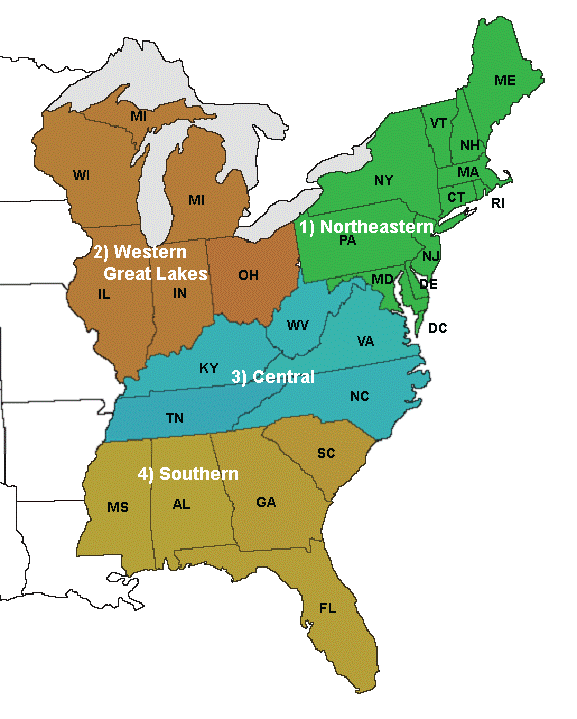 Map Of Eastern States Some Important Facts On North Eastern States Of Eastern US Map 
