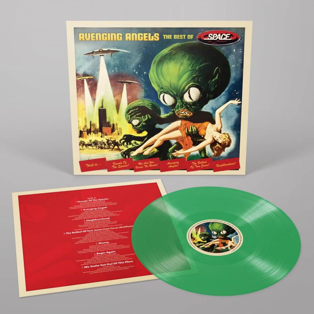 DEMREC1131 Space Avenging Angels The Best Of Space 1LP Packaging Artwork
