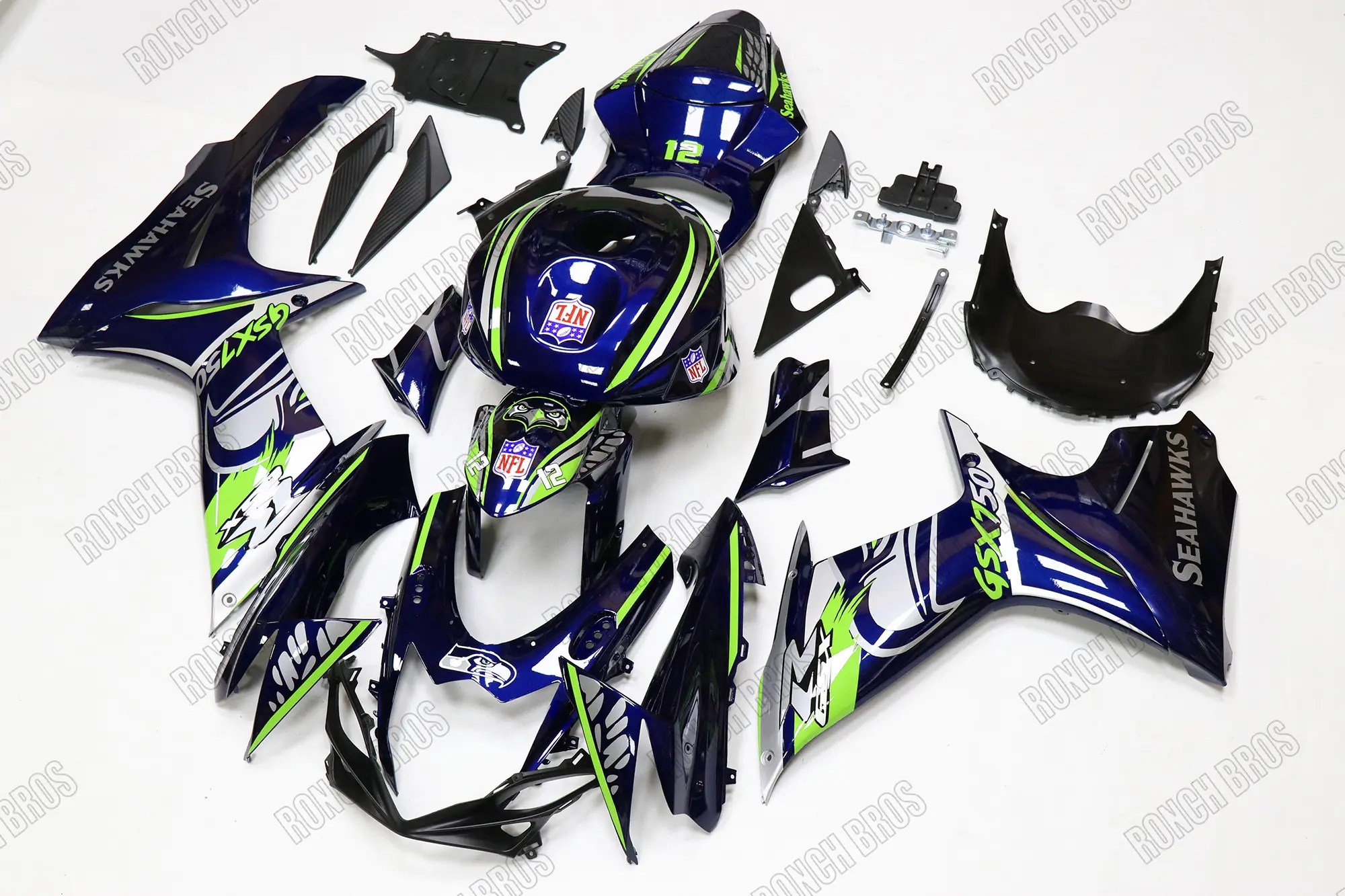 2011 to 2026 Suzuki GSX-R600 GSX-R750 Seattle Seahawks custom bodywork