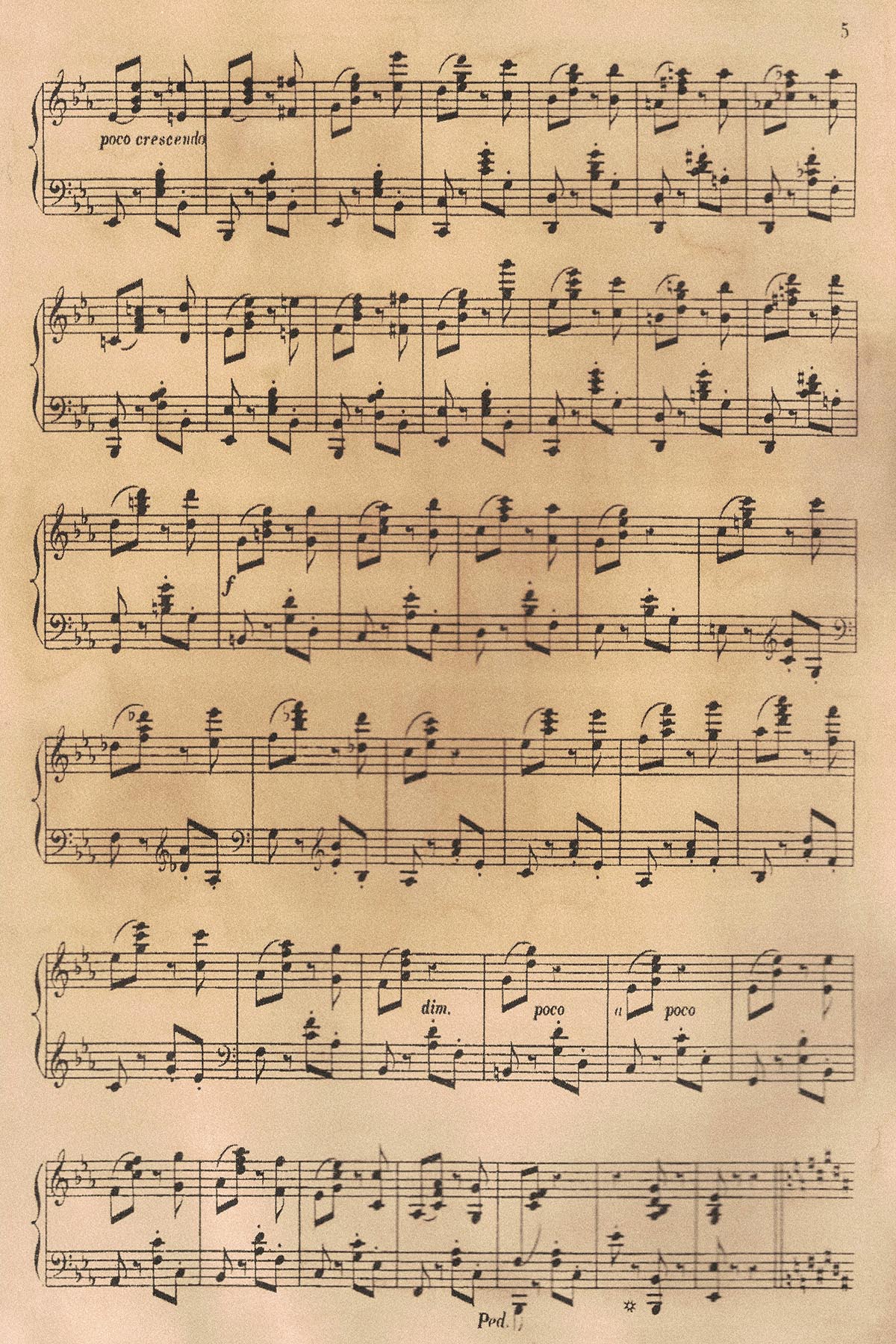 Free printable vintage sheet music [with digital collage sheets] • rose clearfield