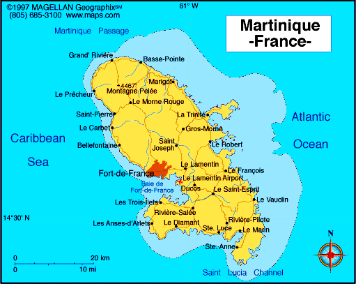 Crain S Science Pages World Atlas America North And South Martinique 
