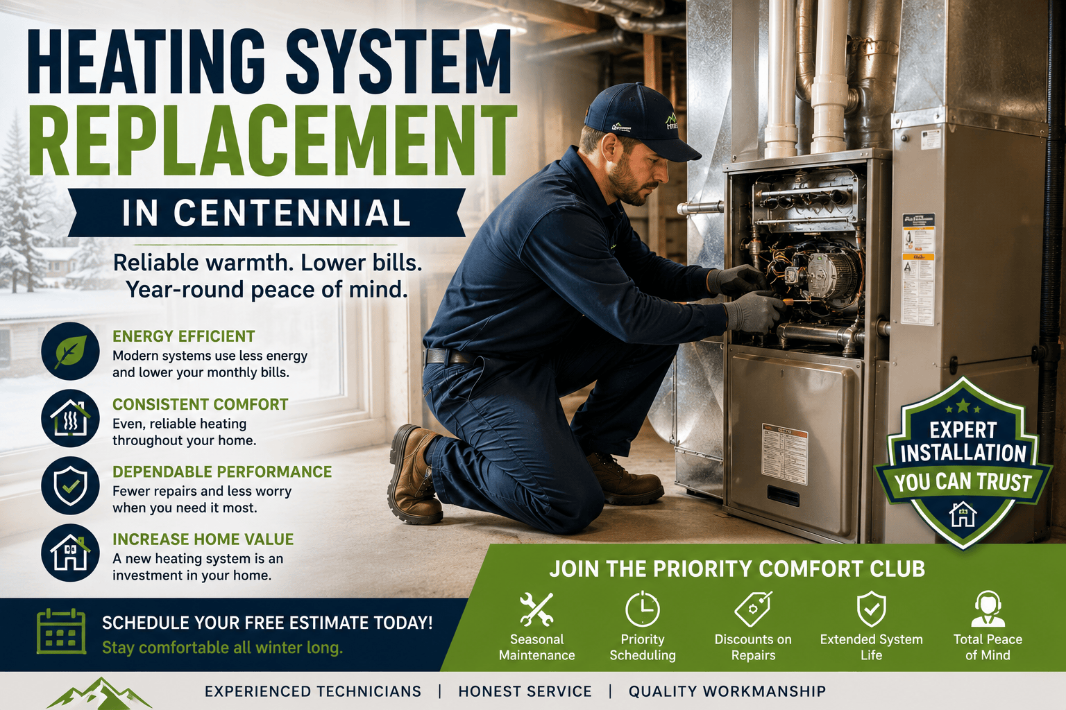 Heating System Replacement Centennial