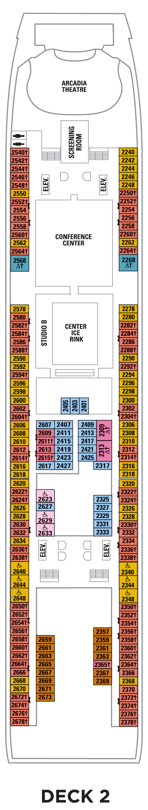 Deck 2 Freedom Of The Seas Deck Plans Royal Caribbean Blog