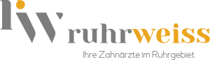 Logo for Ruhrweiss dental practice with the slogan 'Ihre Zahn&auml;rzte im Ruhrgebiet'