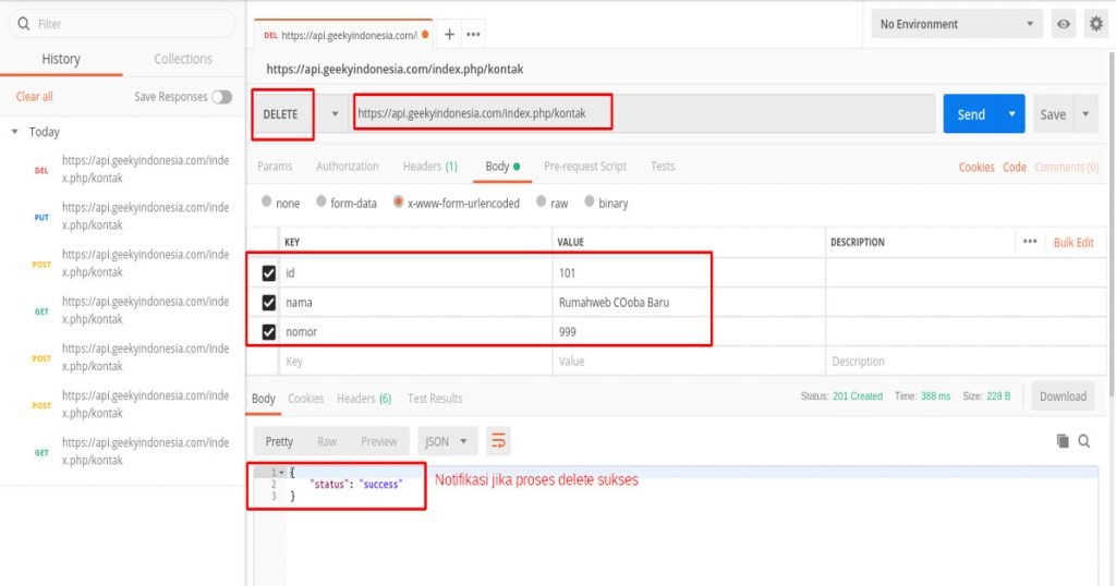 Catat kode penghubung, alamat ip, dan nomor port yang ditampilkan di perangkat (lihat gambar). Deploy Mysql Rest Api Menggunakan Codeigniter