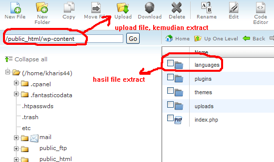 Download file translite woocommerce · kunjungi halaman pusat bahasa woocommerce, cari bahasa indonesia · pilih kolom stable (atau langsung . Cara Merubah Aplikasi Wordpress Ber Bahasa Indonesia Tutorial Web Hosting