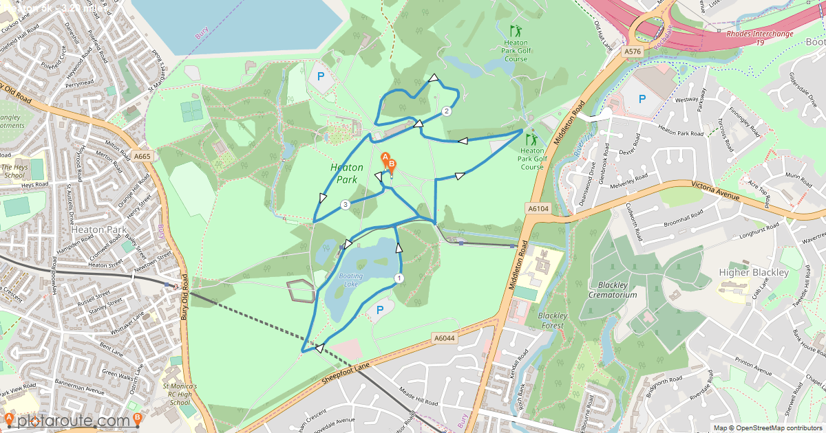 Course Maps Heaton Park Half Marathon 10k 5k Manchester Running Heaton 5k 