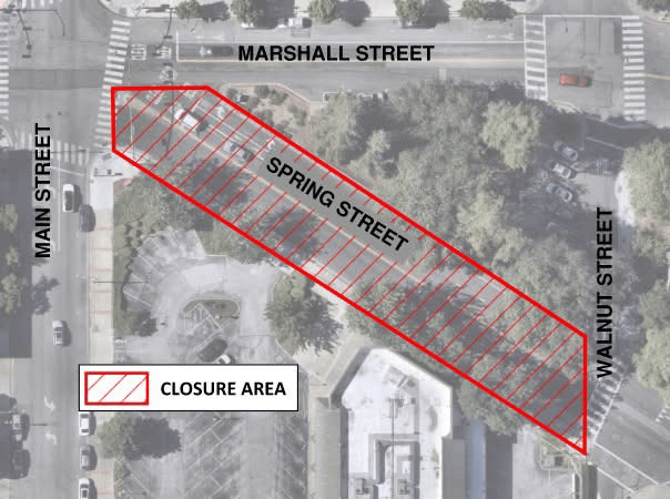Spring Street block permanently closes for 1900 Broadway project