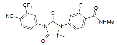 XTANDI® (enzalutamide) Structural Formula Illustration