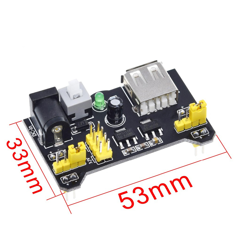 3.3V/5V MB102 Breadboard Power Supply Module - Rytronics.in