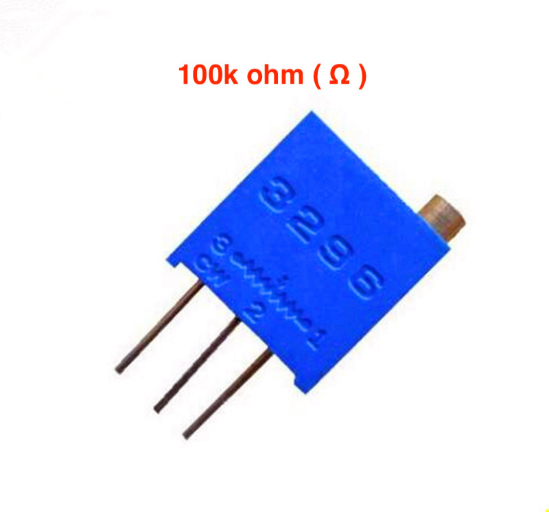 100K Ohm ( Ω ) Single Turn Trimpot Variable Resistors 3296W1104LF
