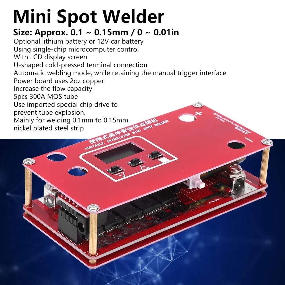 12V Mini Spot Welding Machine-5 12V Mini Spot Welding Machine Automatic Control 10AWG Multiwire Portable Transistor 18650 Lithium Battery Spot Welder - Image 4