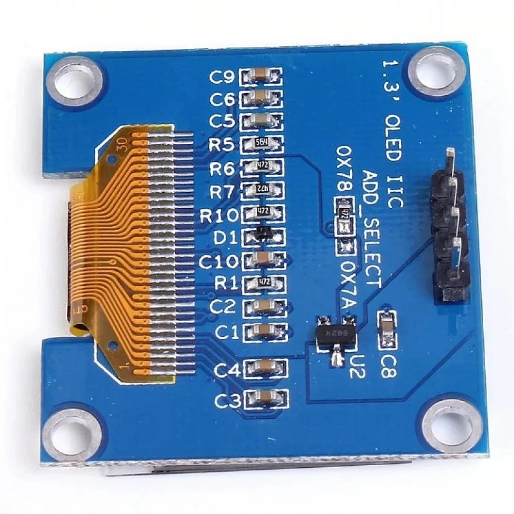 Inch I2C/IIC WHITE OLED Display Module 4pin