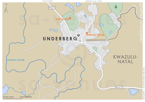 Underberg Map Kzn Underberg 