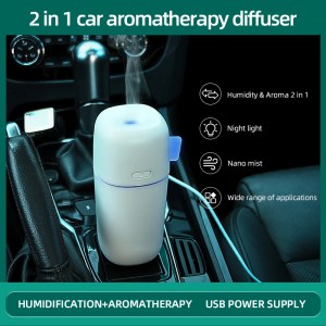 Car Air Freshener Repel Mosquitoes Oil Aroma Diffuser Cool Mist Humidifier Aromatherapy USB Mini Ultrasonic  With Led Light