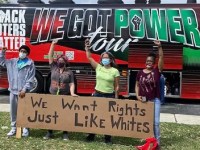 All the people we saw at the San Antonio Coalition for Police Accountability’s Prop B rally