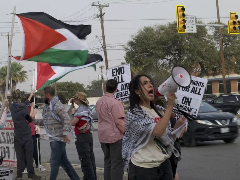 San Antonio residents protest Israeli airstrikes that killed hundreds in the Gaza Strip