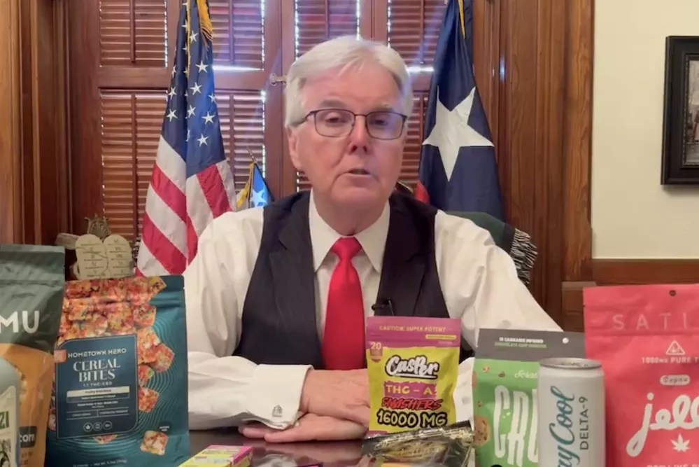 Lt. Gov. Dan Patrick makes accusations about the safety of THC-containing hemp products during a video he posted earlier this year.