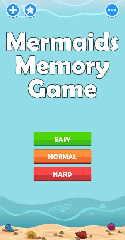 Mermaid Memory Game for Kids Screenshot 1