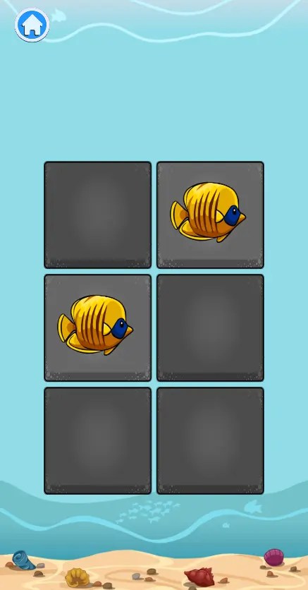 Mermaid Memory Game for Kids Screenshot 2